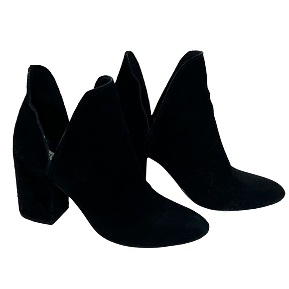 Steve Madden Rookie Ankle Cut Out Boots Size 8.5M Black Suede - Picture 2 of 9